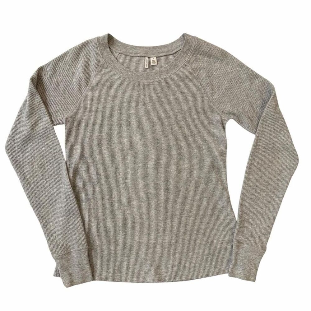 Nordstrom gray ribbed long sleeve shirt